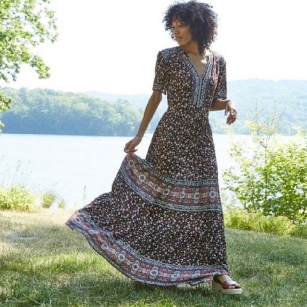Knox Rose bohemian print dress M